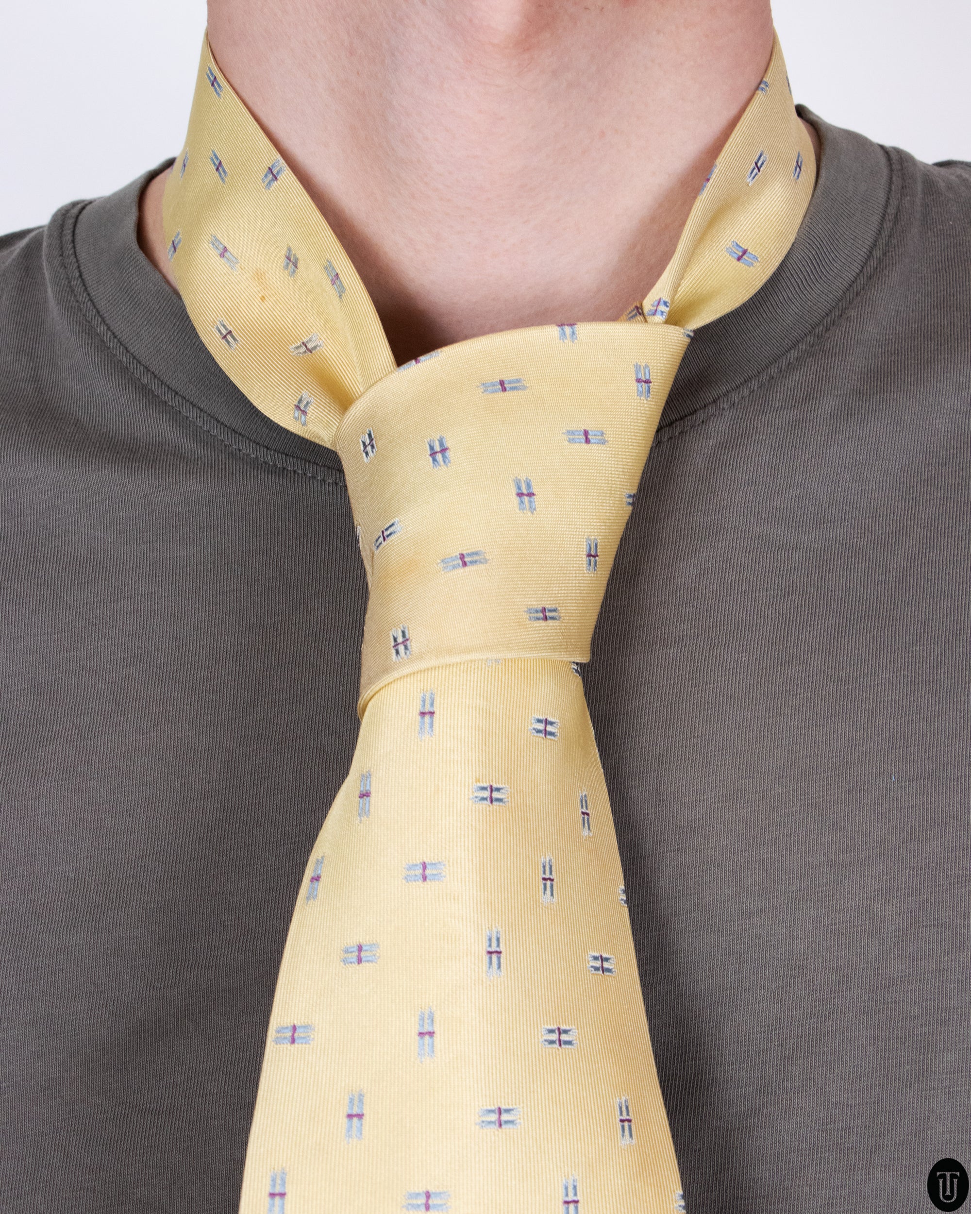 90s Hermés Yellow Silk Tie