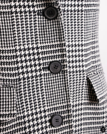 80's Yves Saint Laurent Checkered Wool Blazer XL