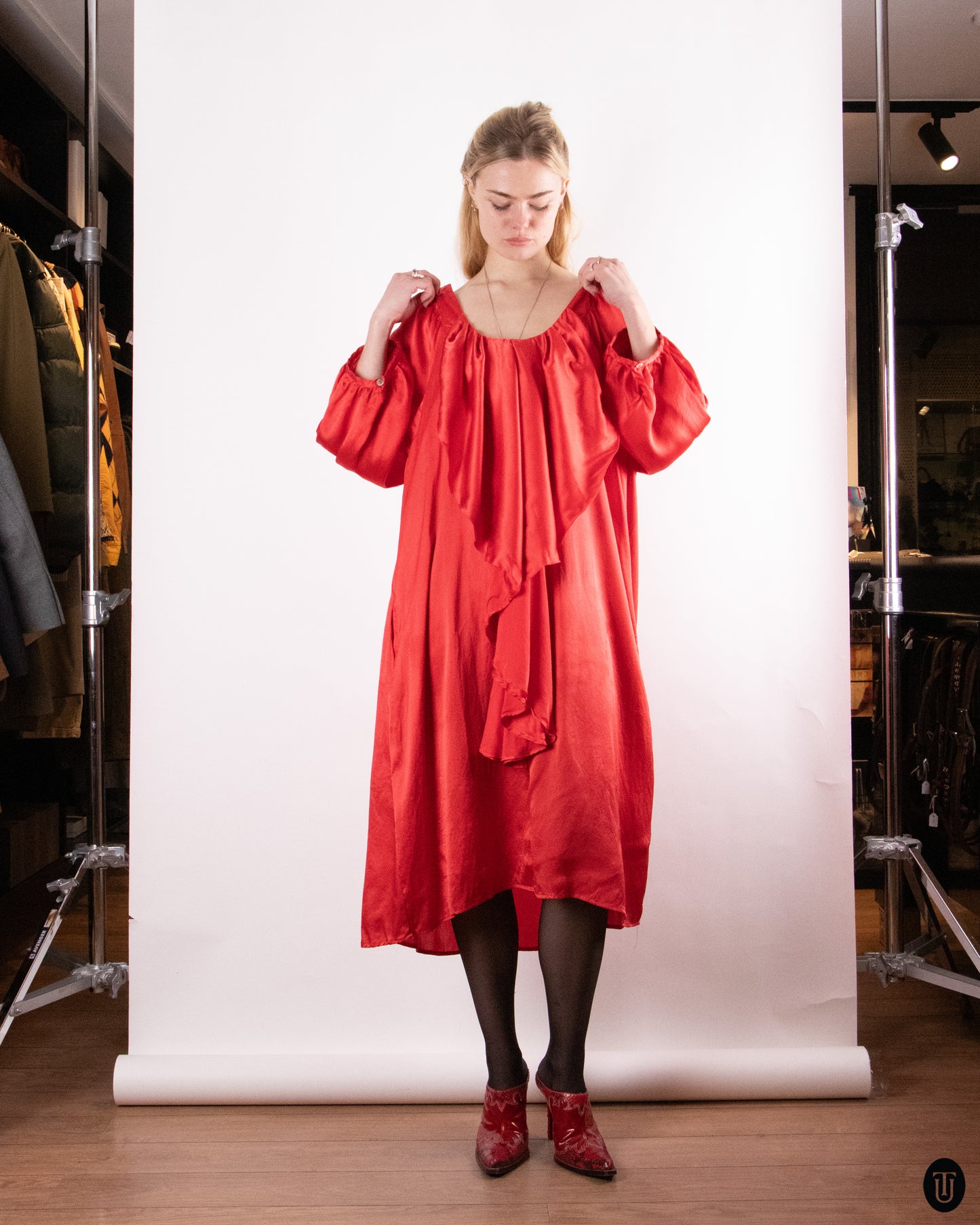 00's Benedikte Utzon Silk Dress XXL