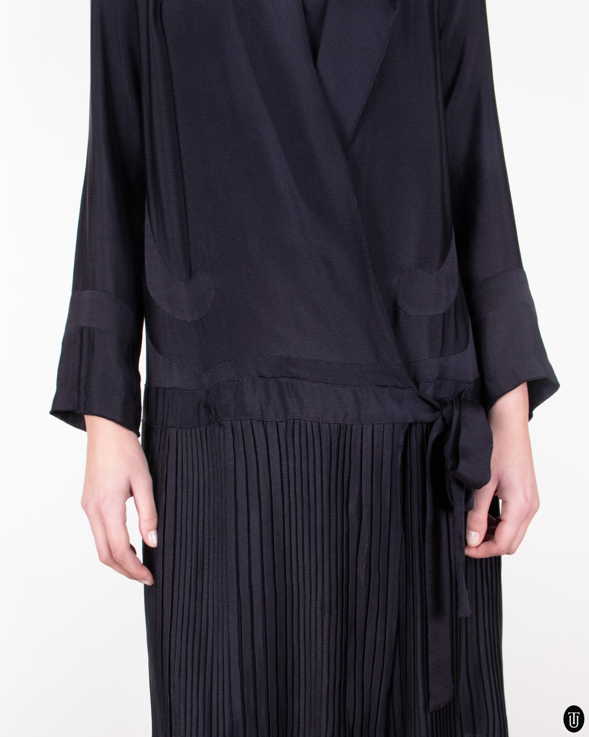 1920's Pleated Drop Waist Dress S