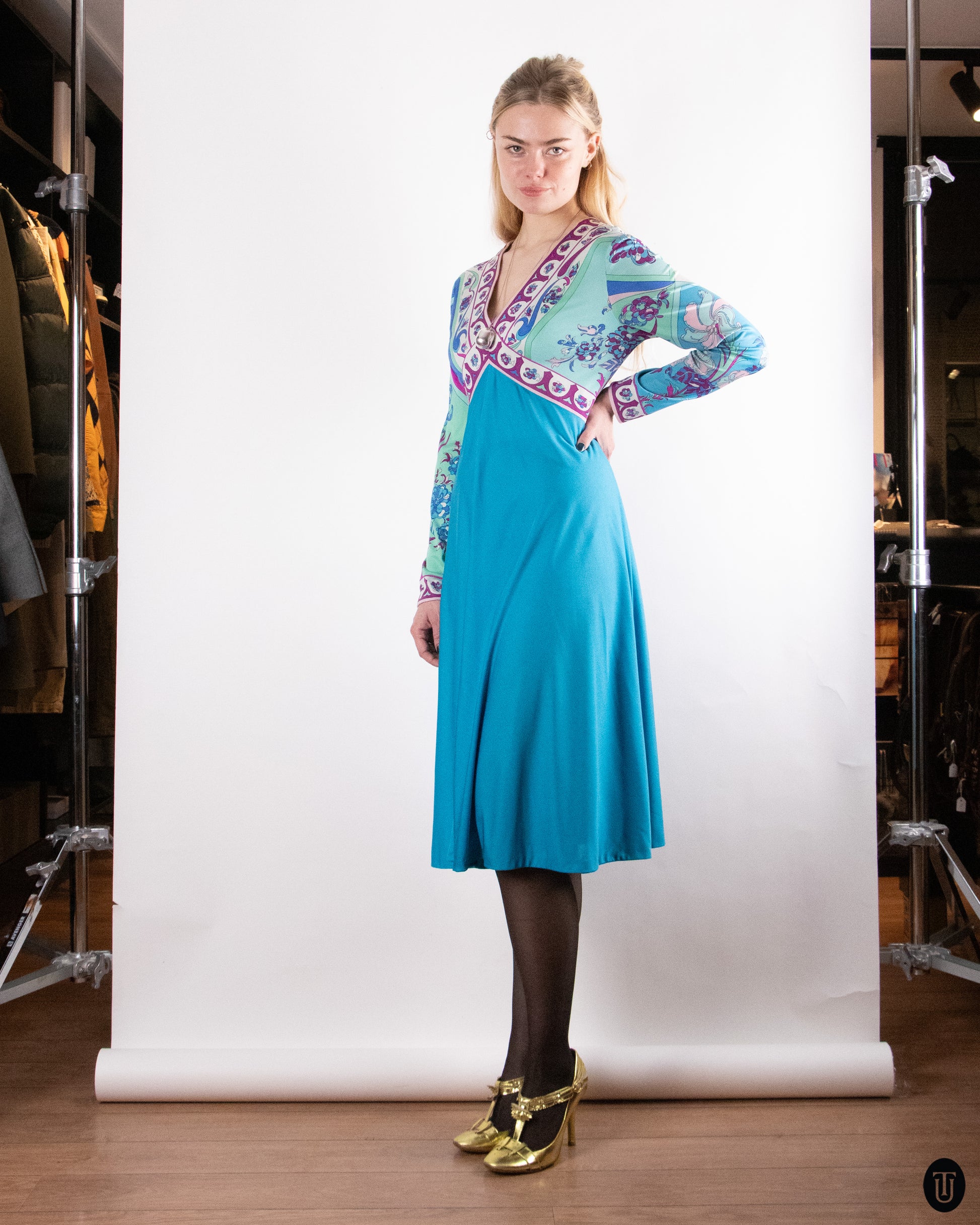 60's Emilio Pucci Printed Silk Jersey Dress M – Time's Up Vintage