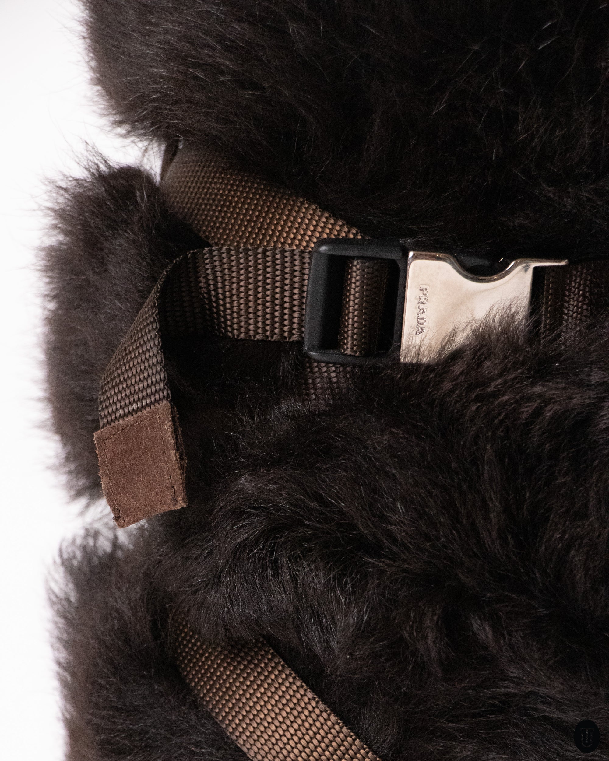 00's Prada Fur Riding Boots 38