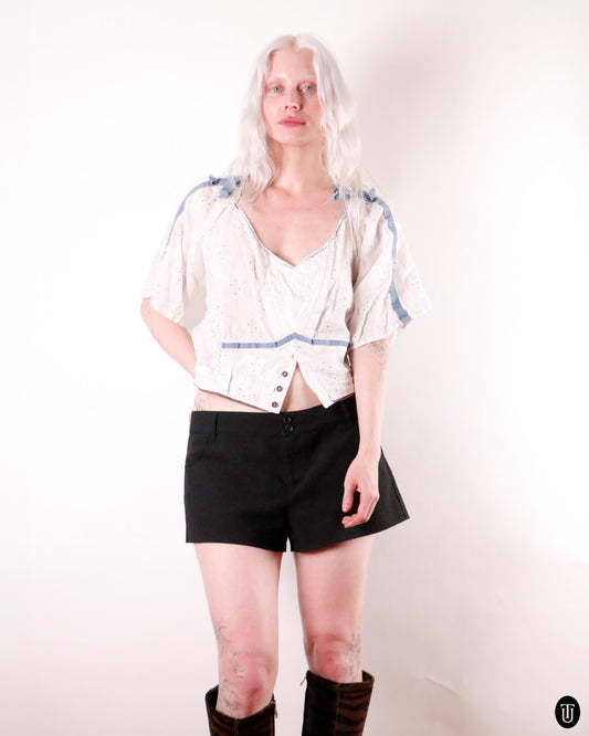 00's Marithé + François Girbaud Ramie Top XS
