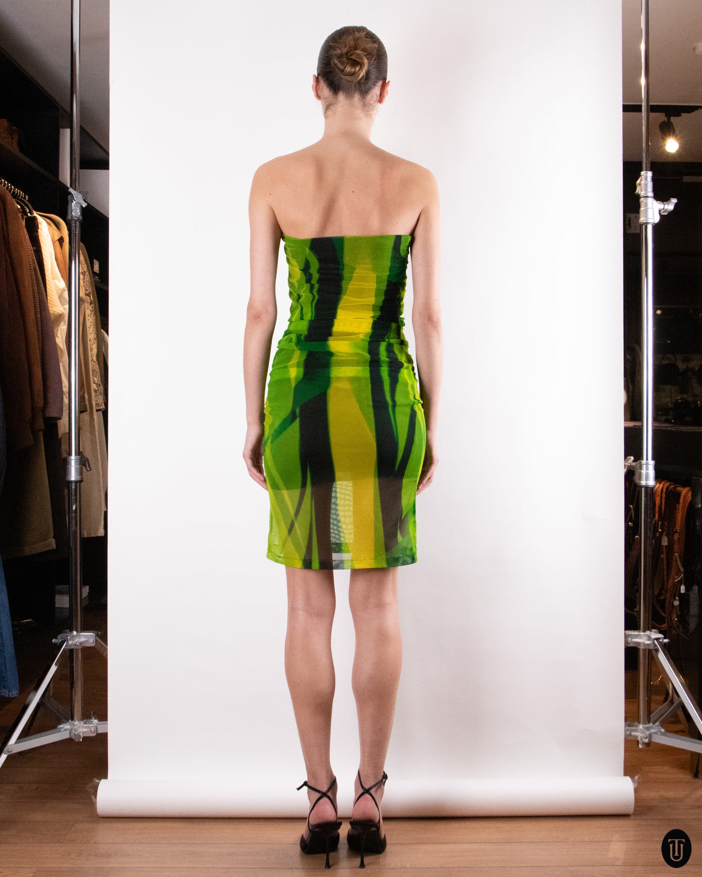 00's Plein Sud Jeans Green Tube Dress M