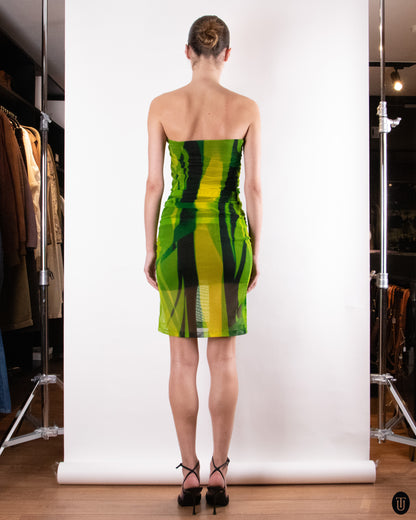 00's Plein Sud Jeans Green Tube Dress M