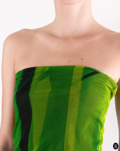 00's Plein Sud Jeans Green Tube Dress M