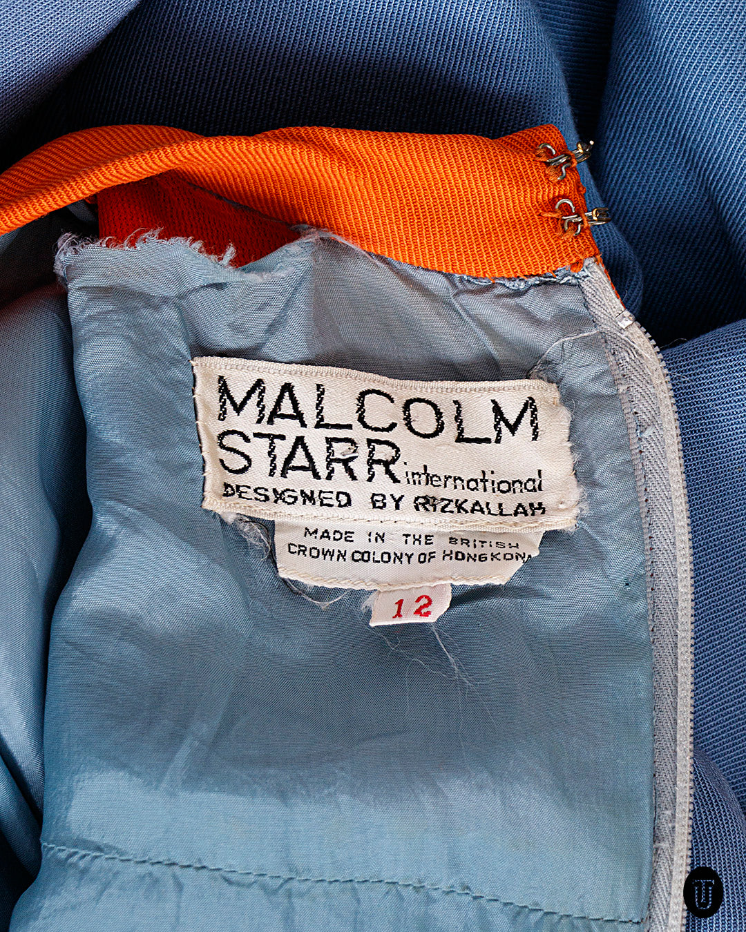 1970s Malcolm Starr Felt Appliqué Dress S