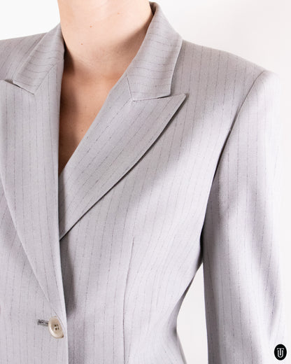 90's Gianfranco Ferre Studio Wool Pinstripe Suit S