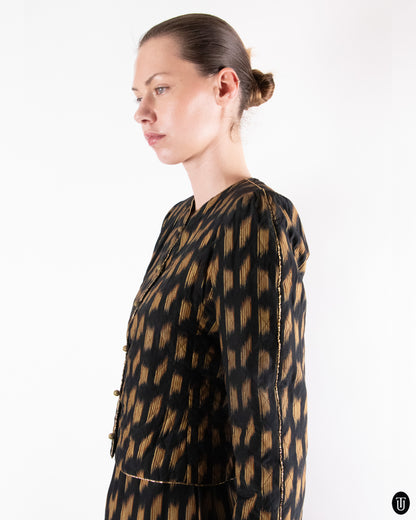 80's Emanuel Ungaro Two-piece Silk Set S