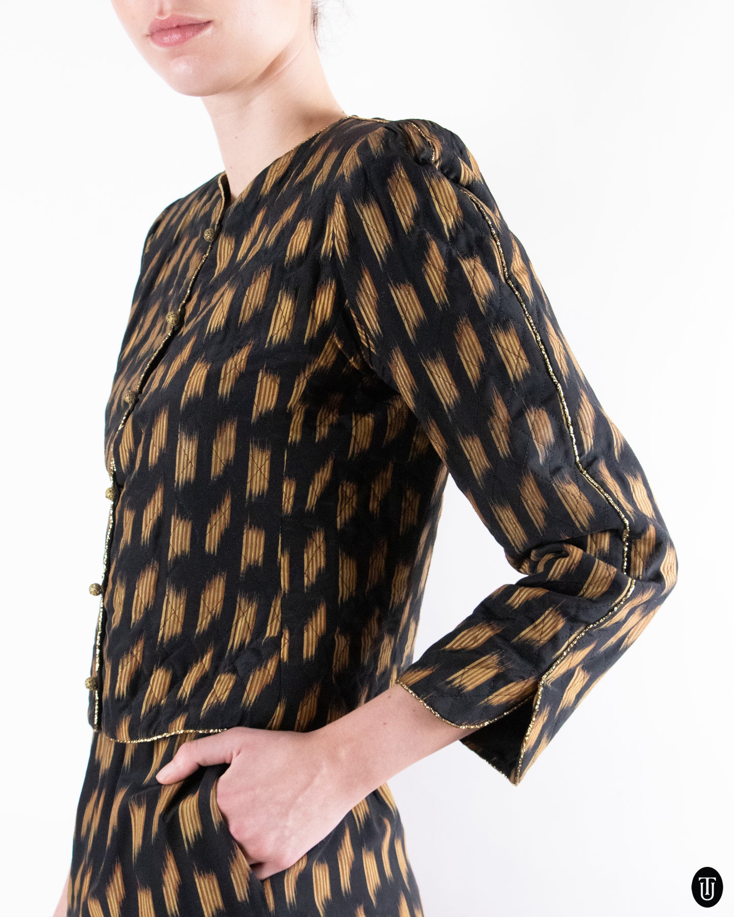 80's Emanuel Ungaro Two-piece Silk Set S