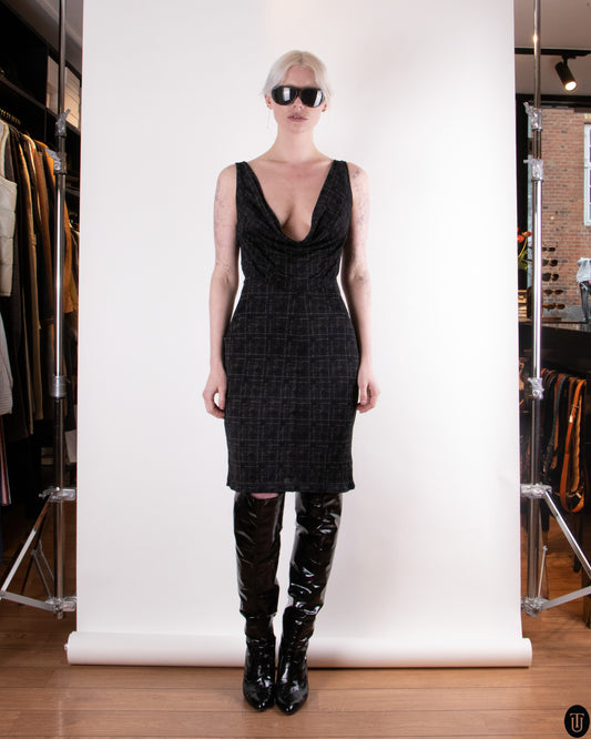 90's Jean Paul Gaultier Slinky Black Dress S
