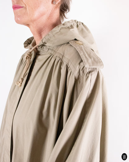 90's Valentino "Raincoats" Beige Cotton Cape L