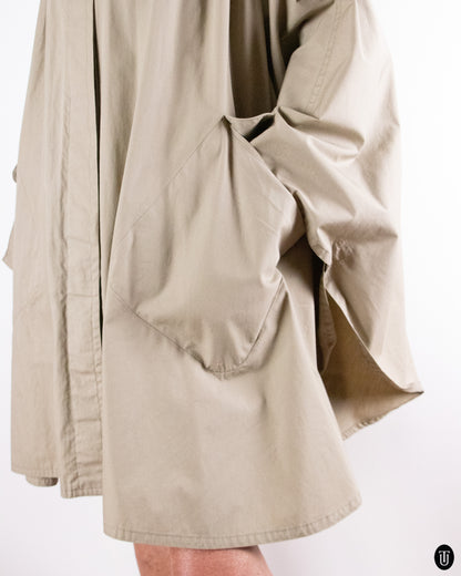 90's Valentino "Raincoats" Beige Cotton Cape L