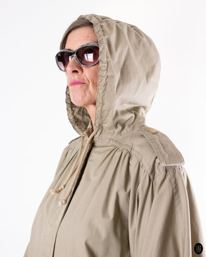 90's Valentino "Raincoats" Beige Cotton Cape L
