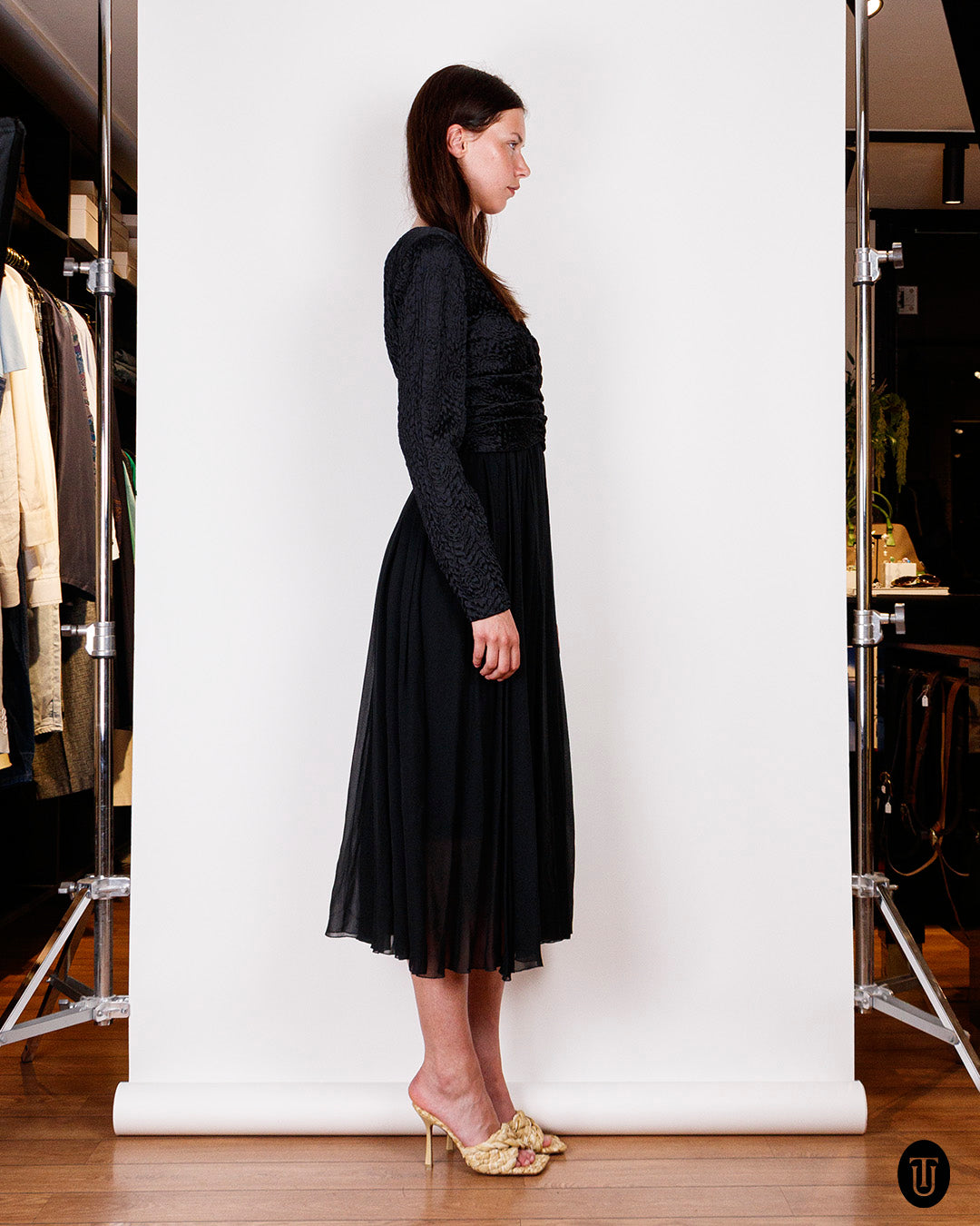 1980s Chanel Black Dress S