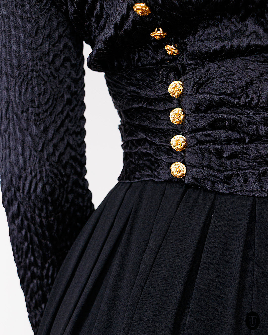 1980s Chanel Black Dress S