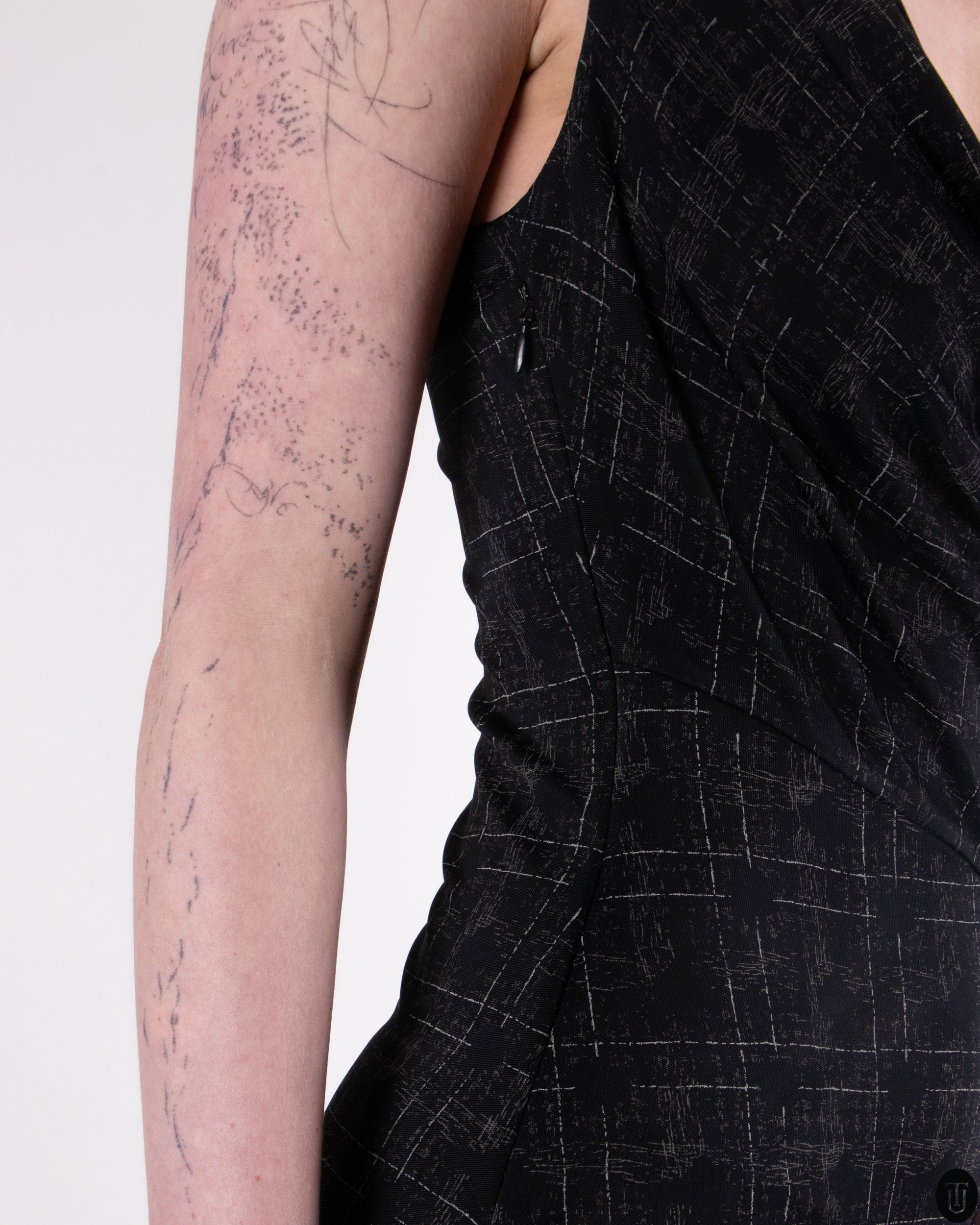 90s Jean Paul Gaultier Slinky Black Dress S