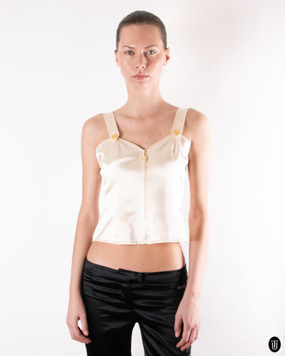 00's Valentino Creamy Wool and Silk Top M