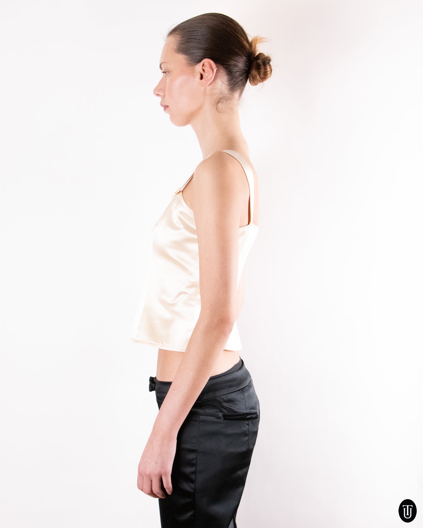 00's Valentino Creamy Wool and Silk Top M