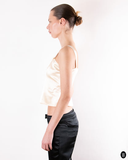 00's Valentino Creamy Wool and Silk Top M