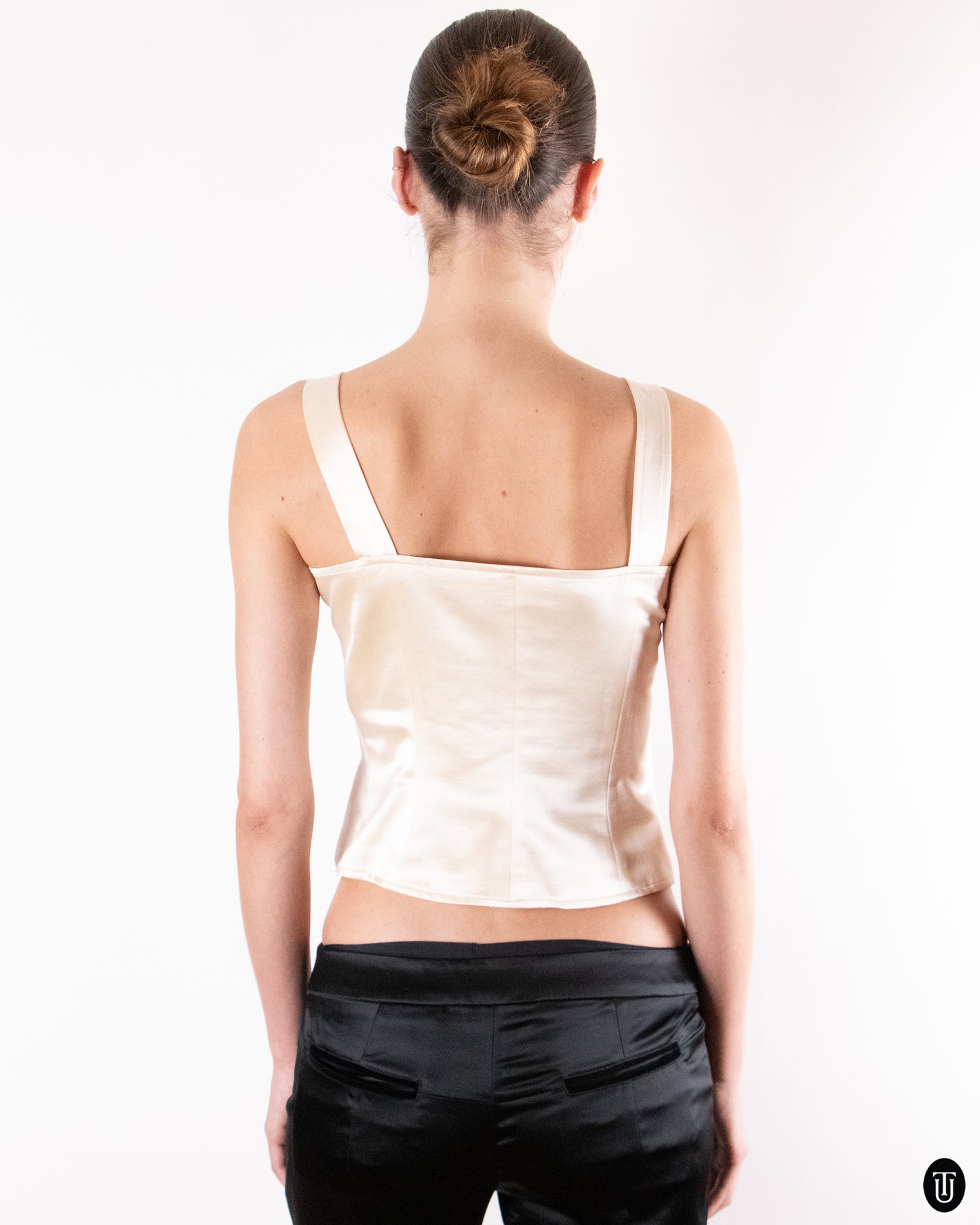 00's Valentino Creamy Wool and Silk Top M