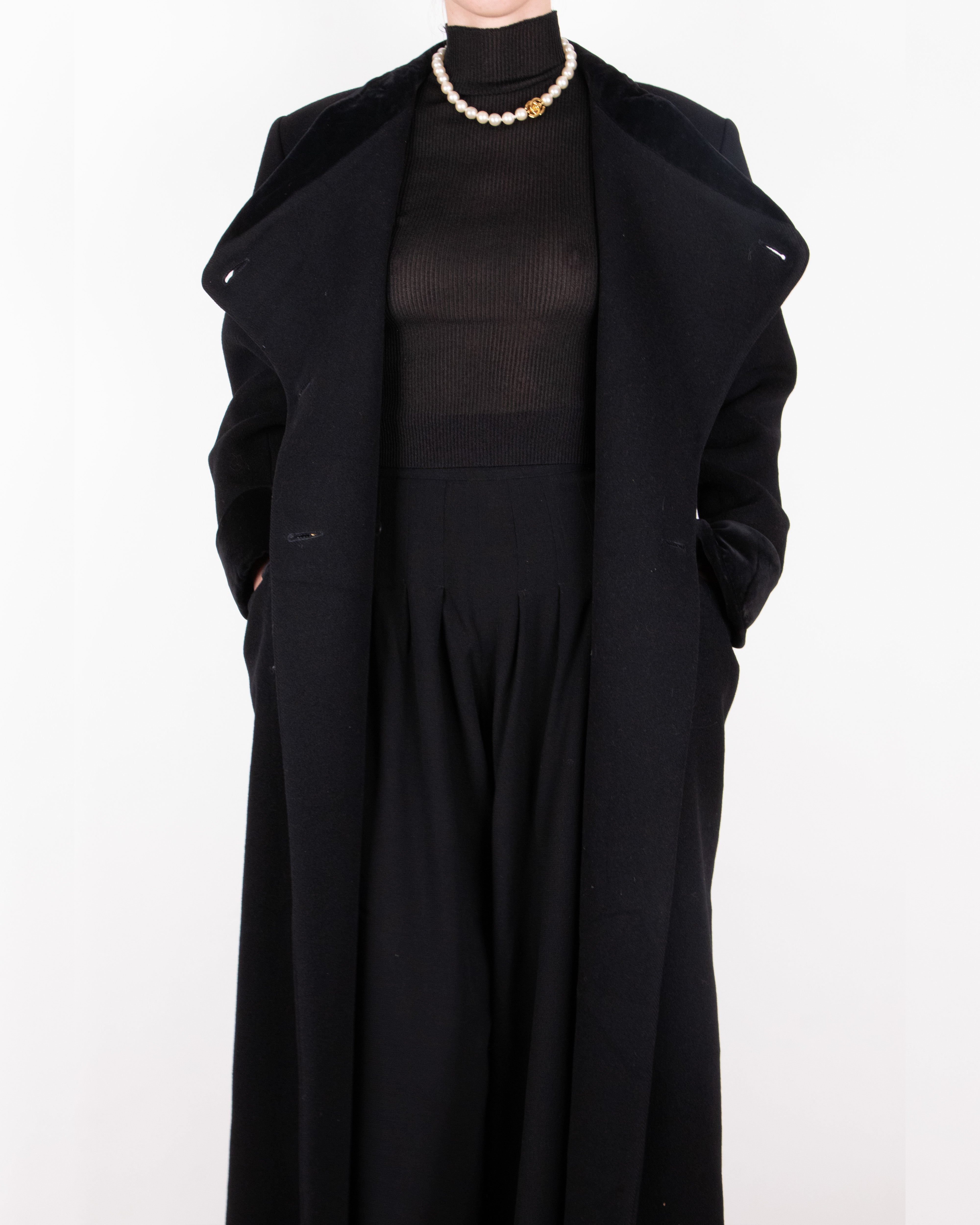 祝開店！大放出セール開催中 1980s L Coat Military-Style Wool Black Dior Christian ジャケット・アウター