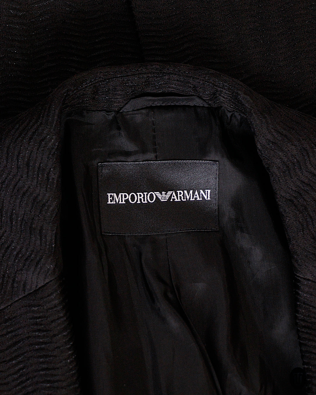 Emporio Armani Black Wool Blend Blazer S