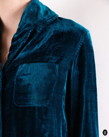 90's Romeo Gigli Petrol Blue Shirt M