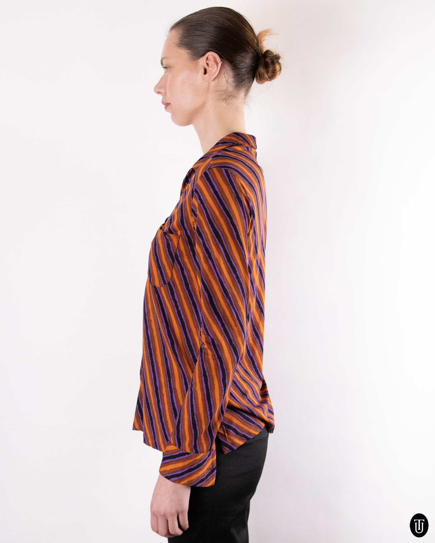 90's Romeo Gigli Striped Shirt M