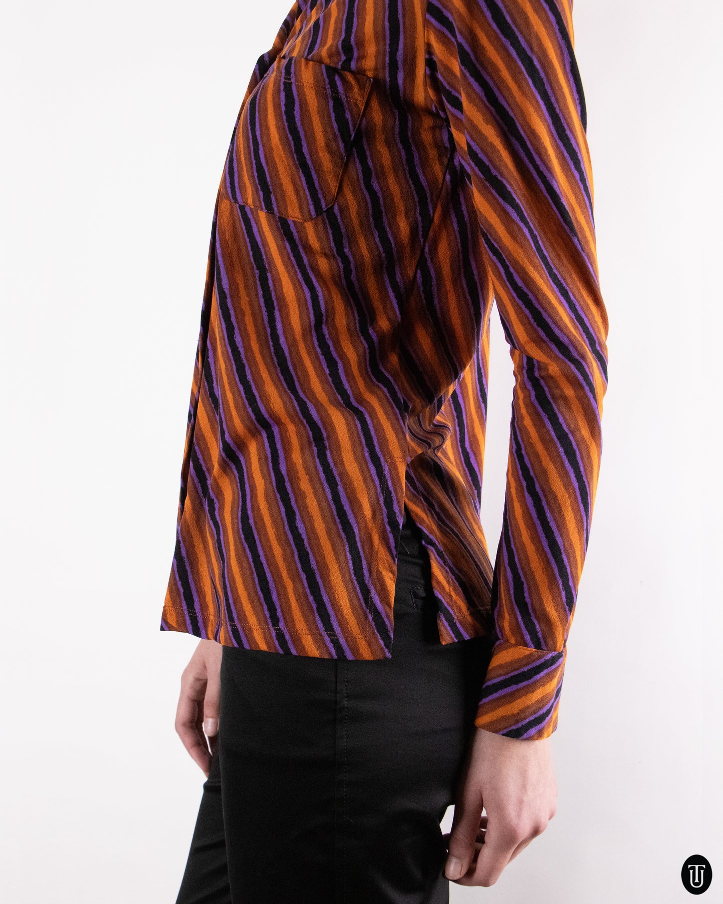 90's Romeo Gigli Striped Shirt M