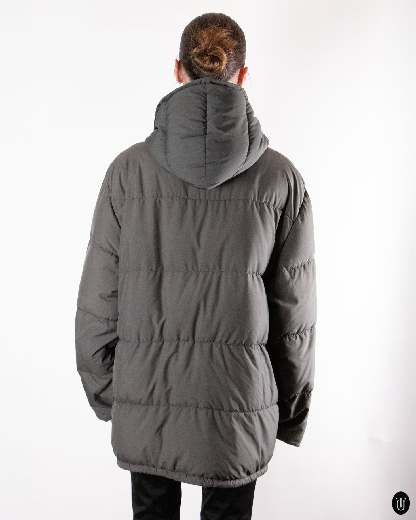 00's Moncler Dark Taupe Duvet Jacket L