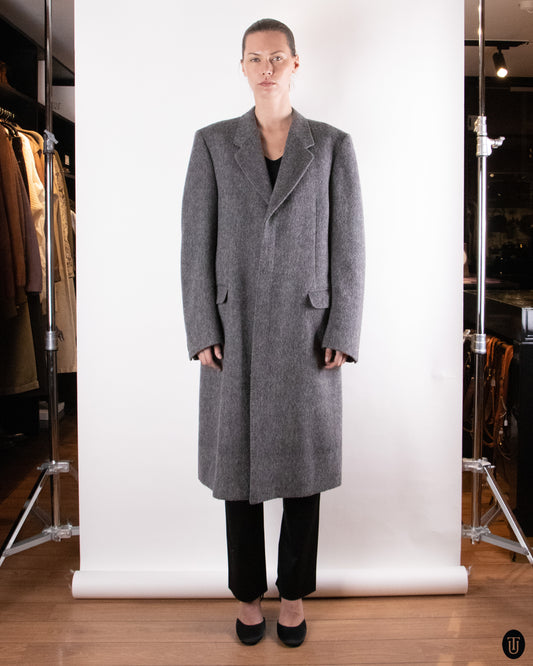 00's Italian Gray Wool Coat