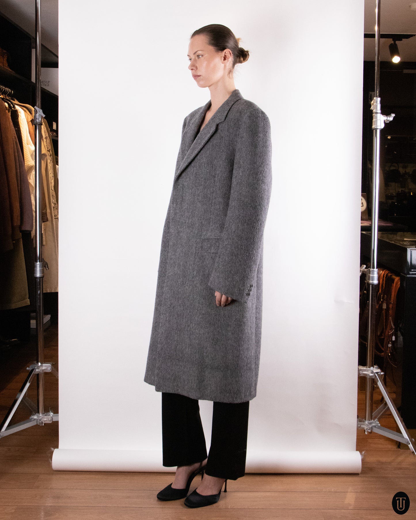 00's Italian Gray Wool Coat
