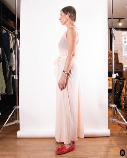 1940's Pink Silk Slip Dress M