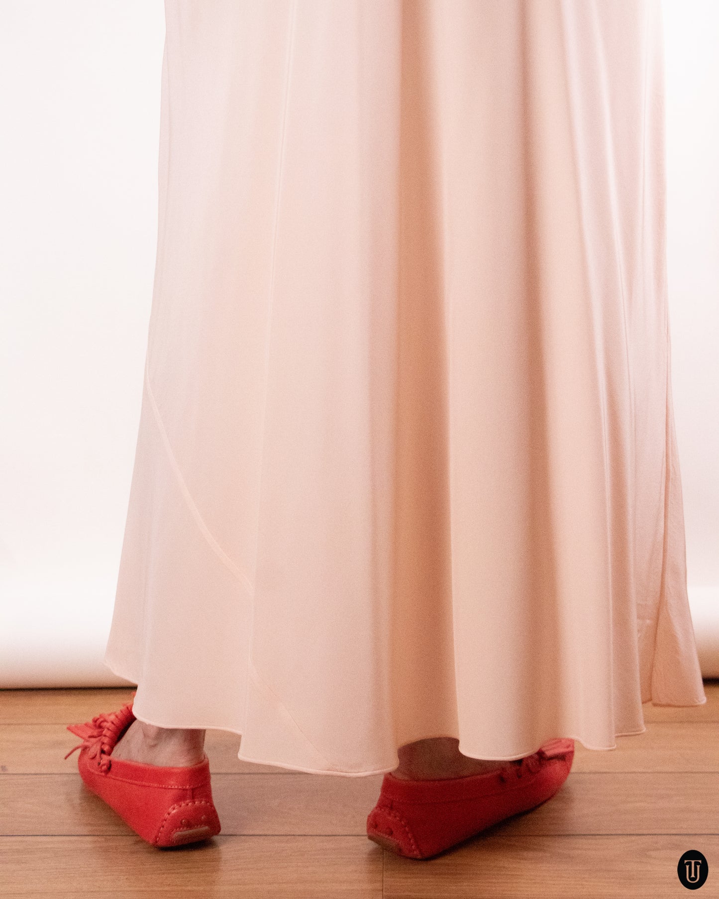1940's Pink Silk Slip Dress M