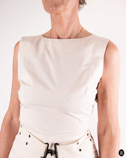 00's Kenzo White Cotton Wrap Dress M