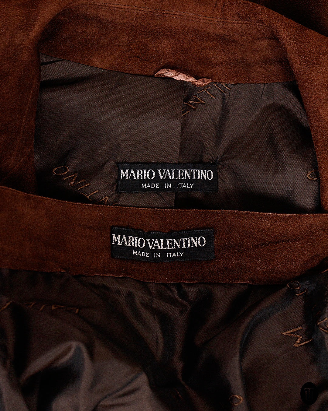 1980s Mario Valentino Brown Skirt Suit S