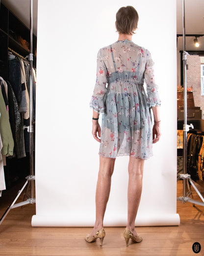00's Mariella Rosatti Bohemian Mini Dress M