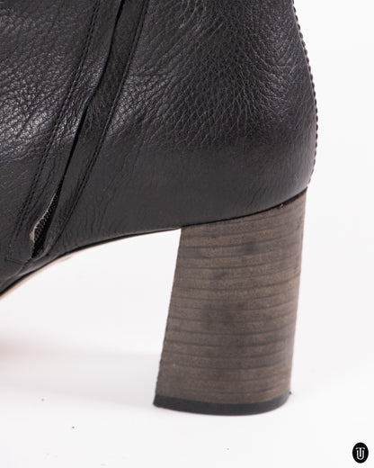 00s Chloé Black Lace-up Ribbon Boots