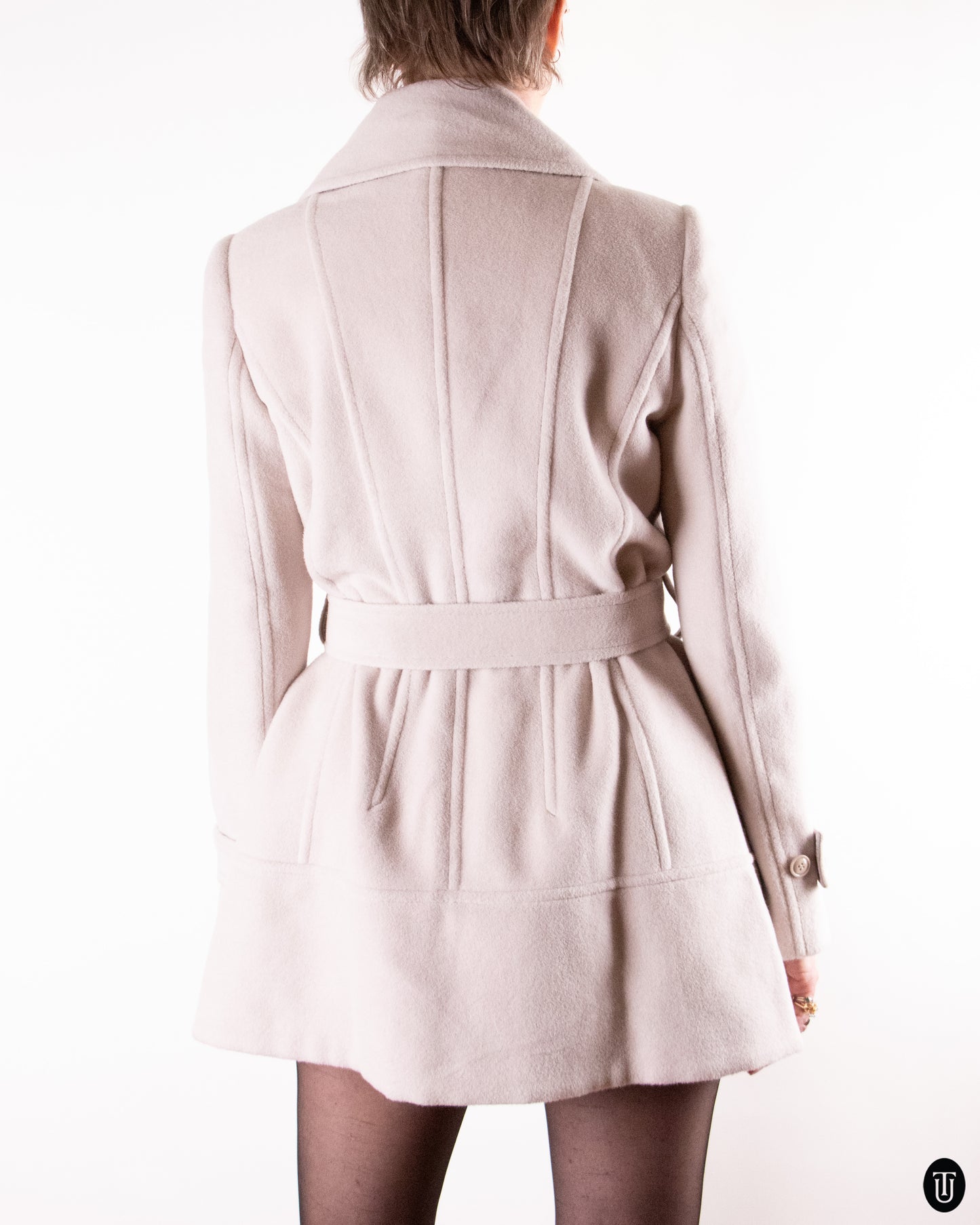 90's Armani Angora Wool Cashmere Coat M