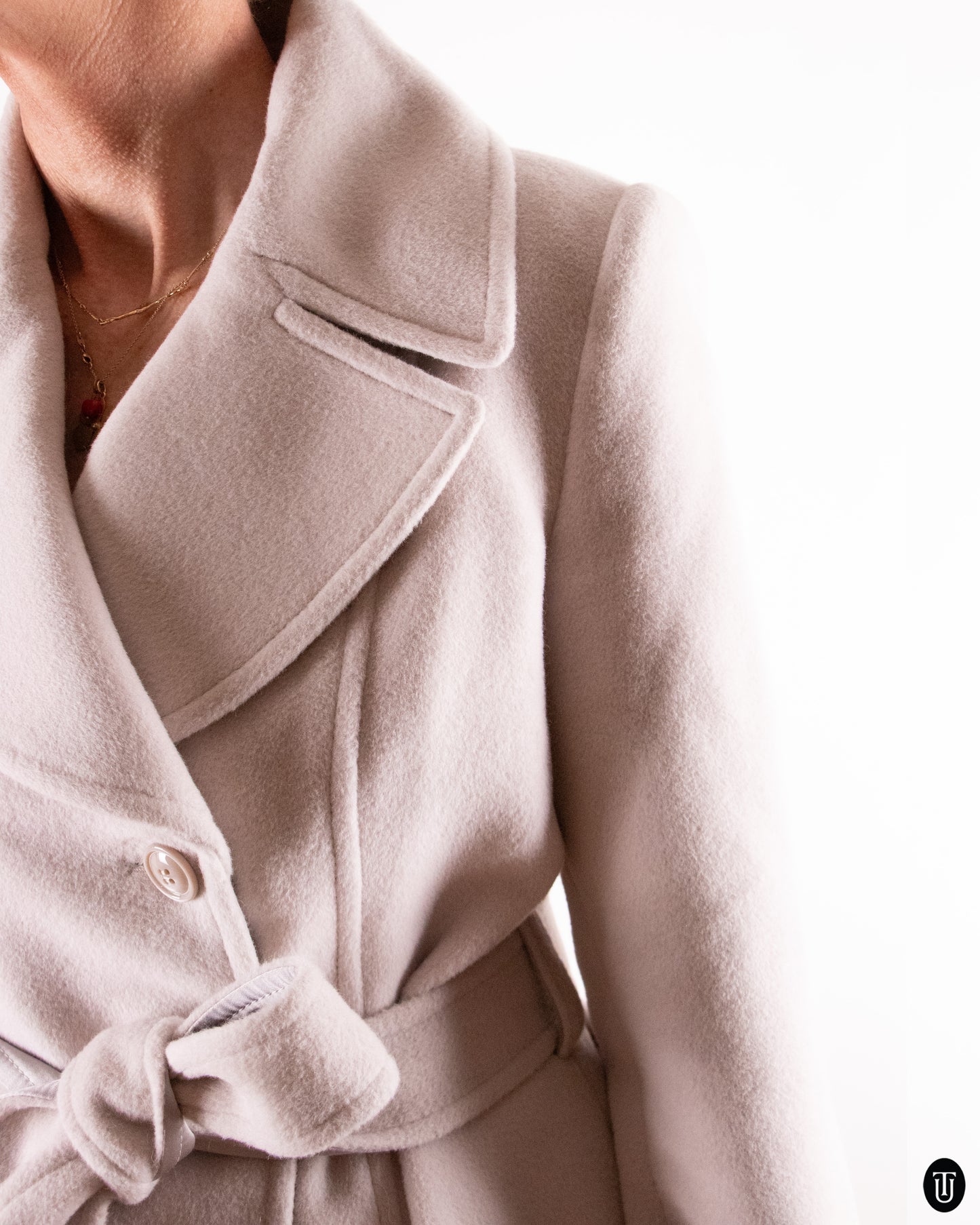 90's Armani Angora Wool Cashmere Coat M