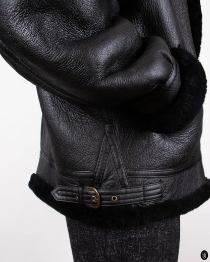 80's Shearling Air Force Leather Jacket L