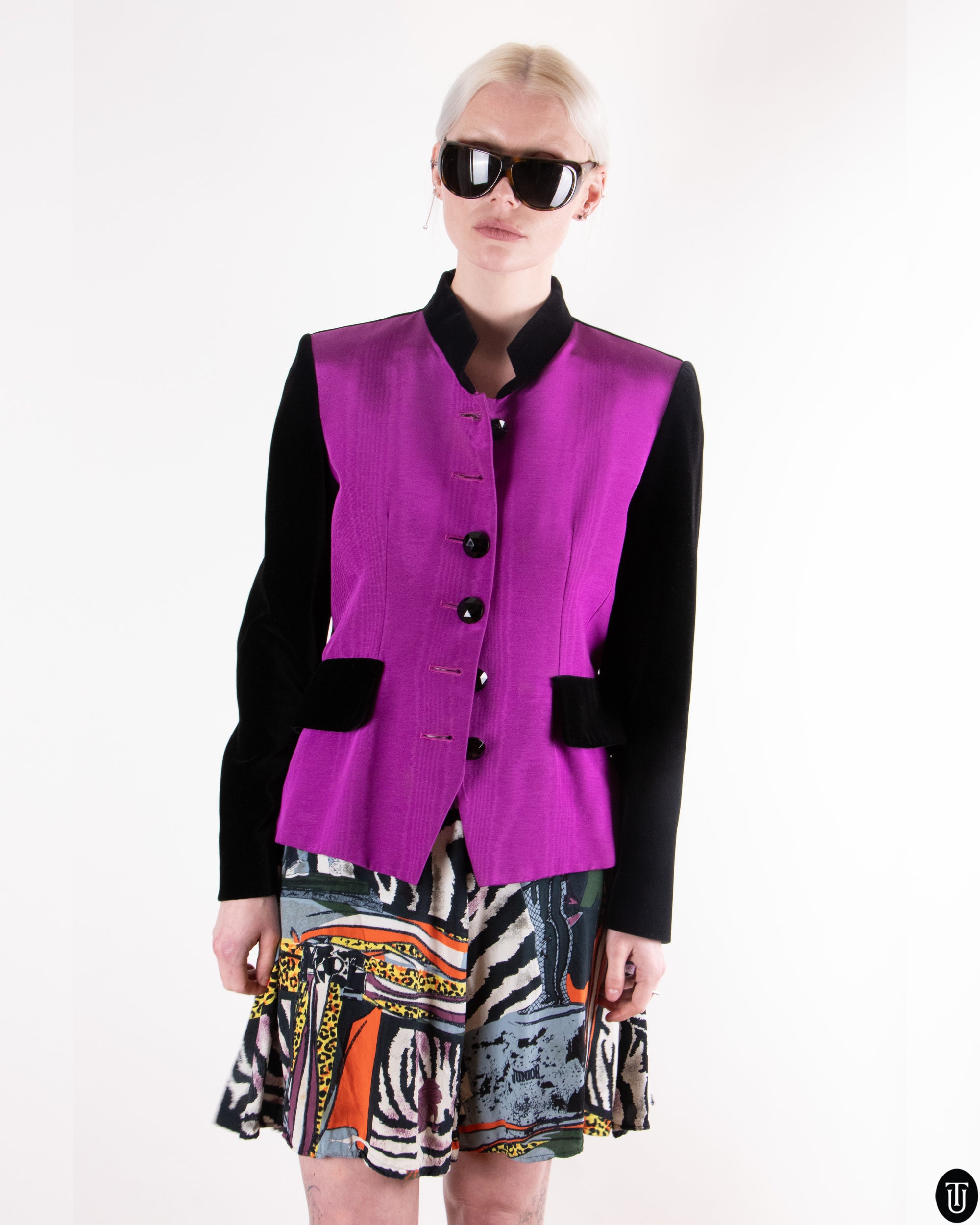 80s Yves Saint Laurent Velvet Jacket M