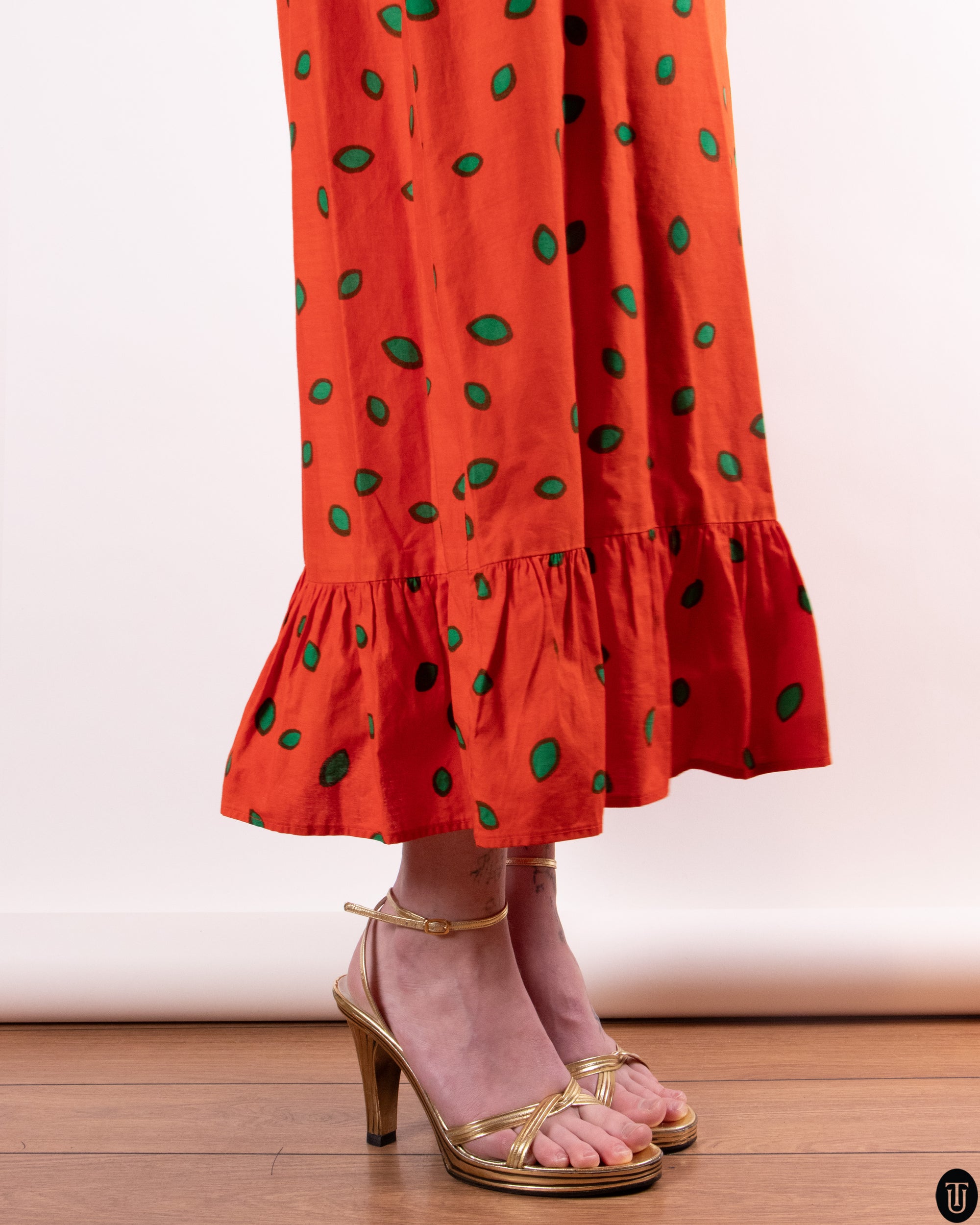 70's Marimekko Peplum Dress M