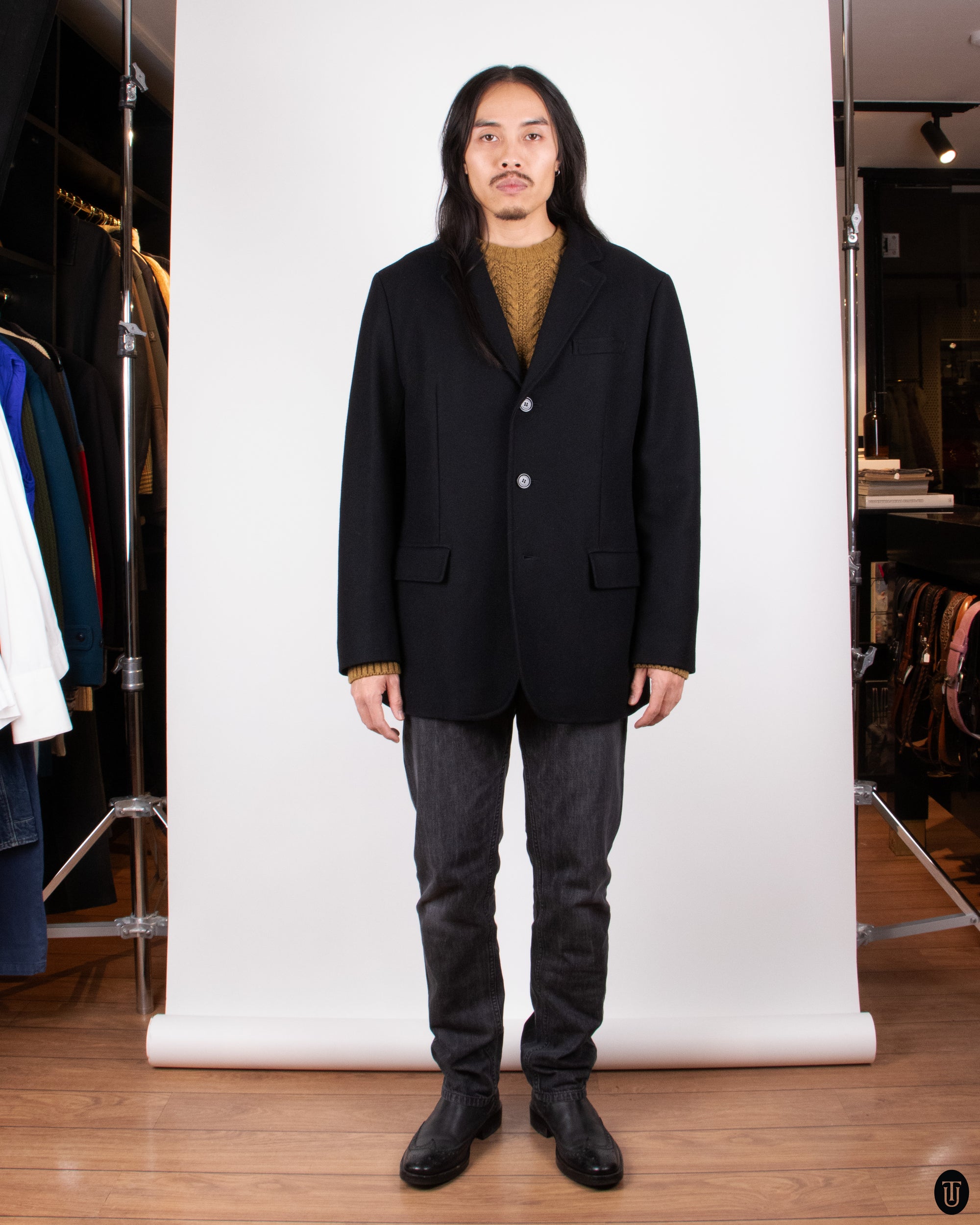 00s Burberry Wool Coat XL