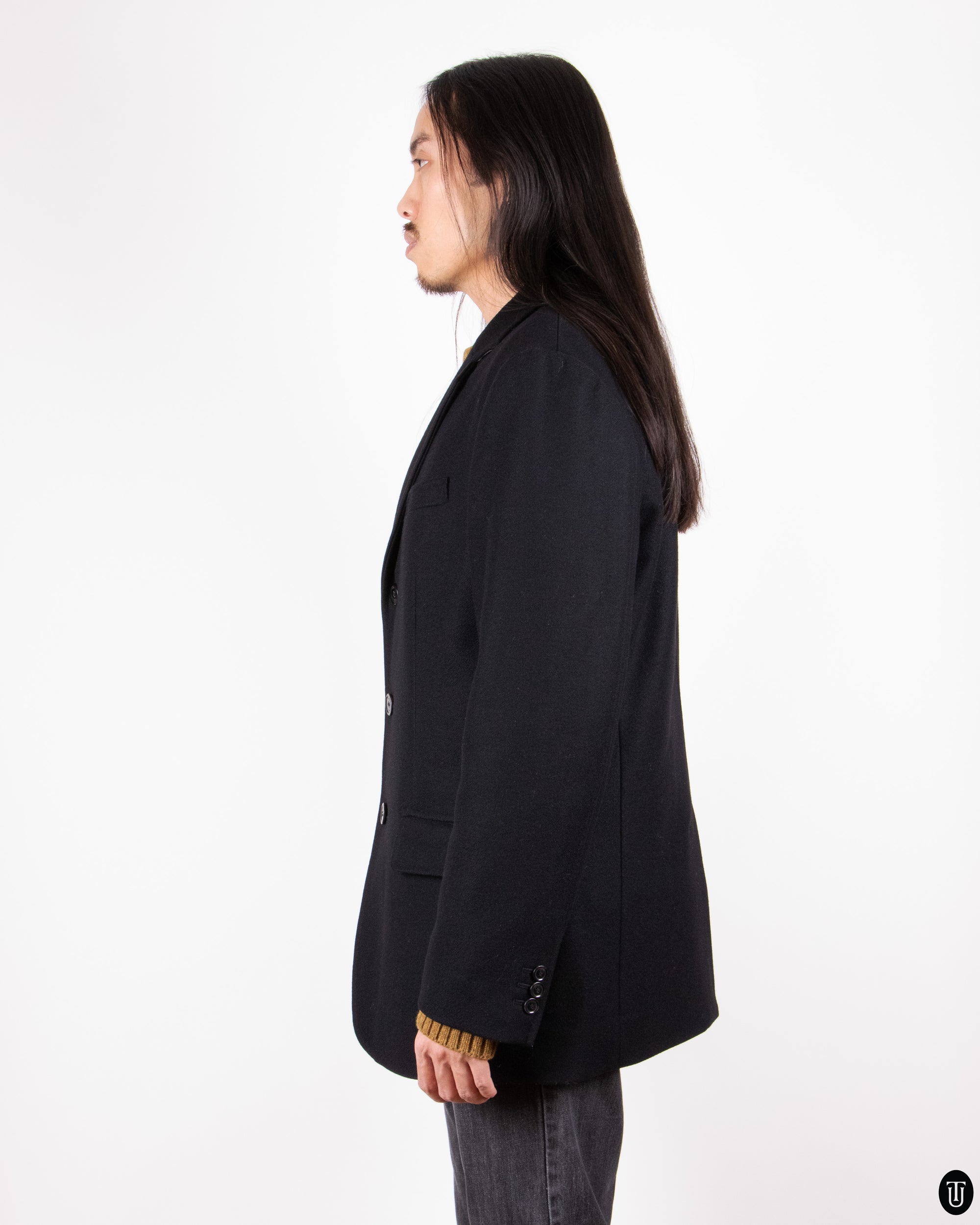 00s Burberry Wool Coat XL