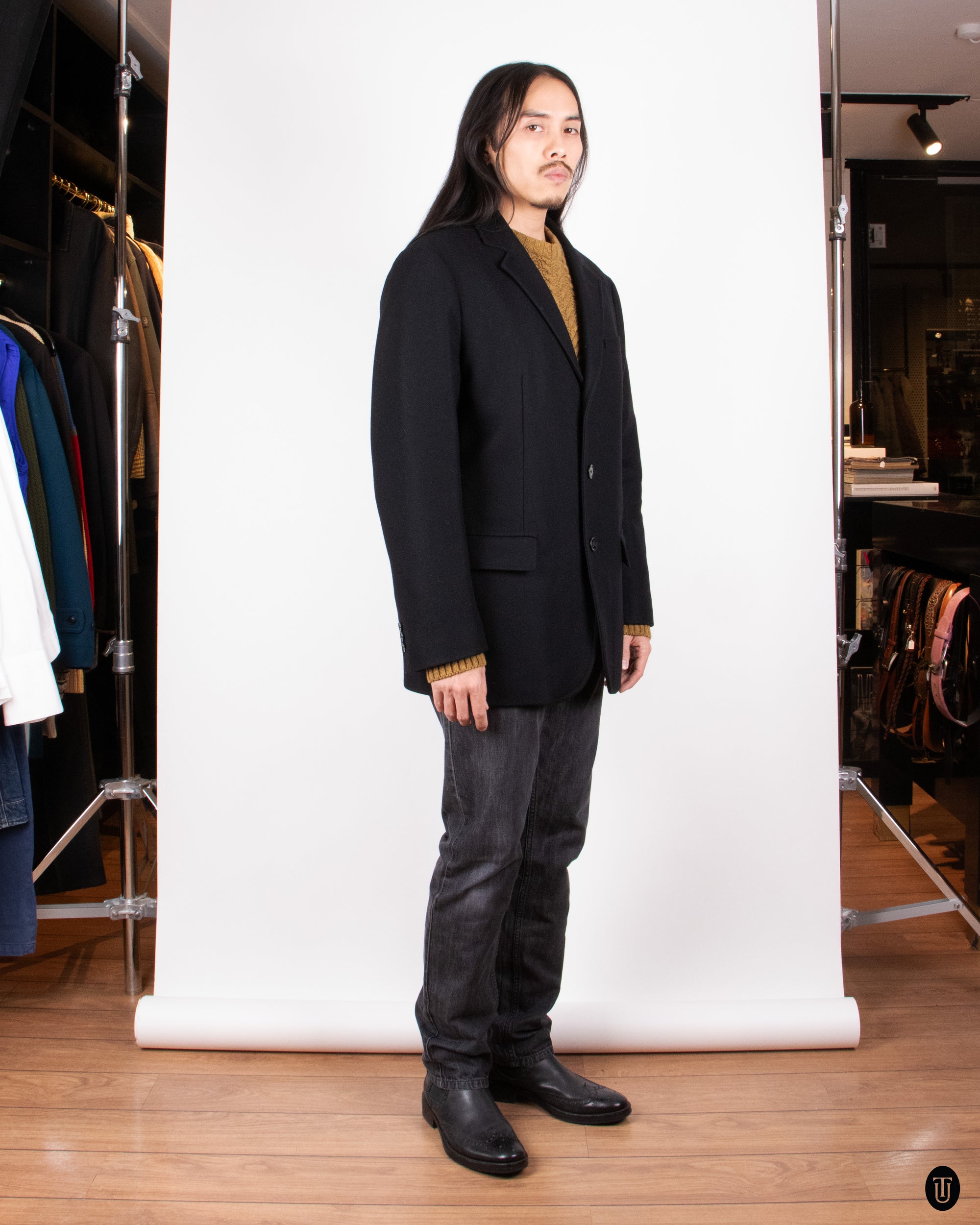 00s Burberry Wool Coat XL