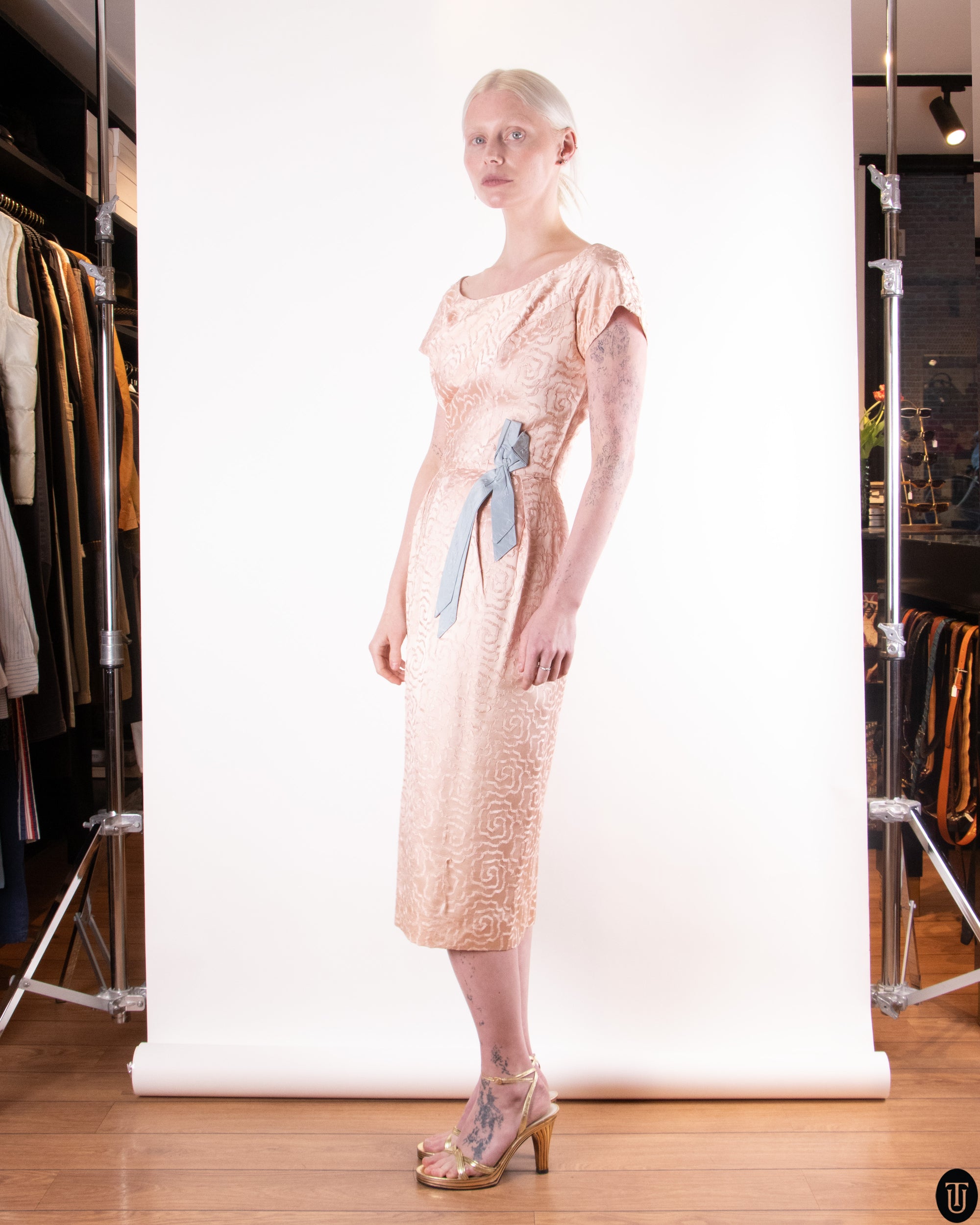 50's Emma Domb Silk Dress M