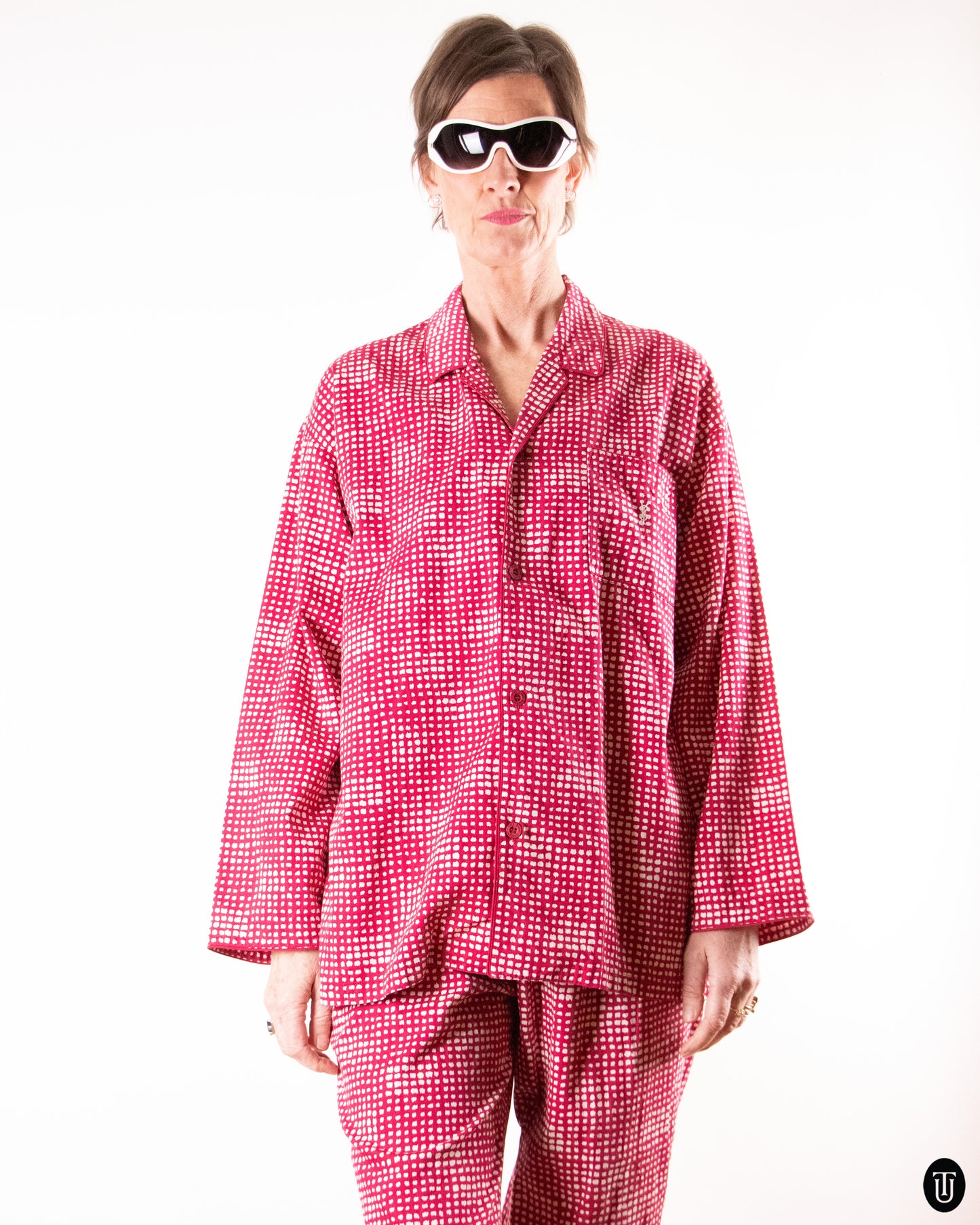 90's Yves Saint Laurent Cotton Pajamas M