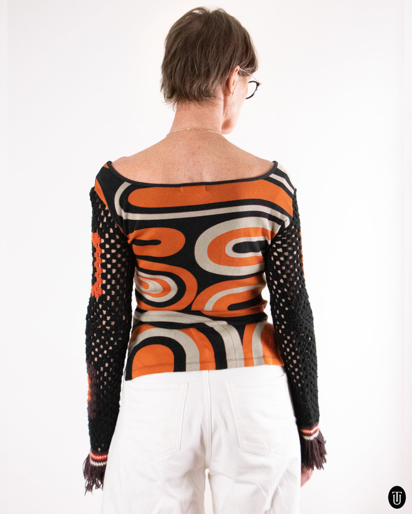 90's Custo Barcelona Cotton-Wool Blend Long Sleeve Top S